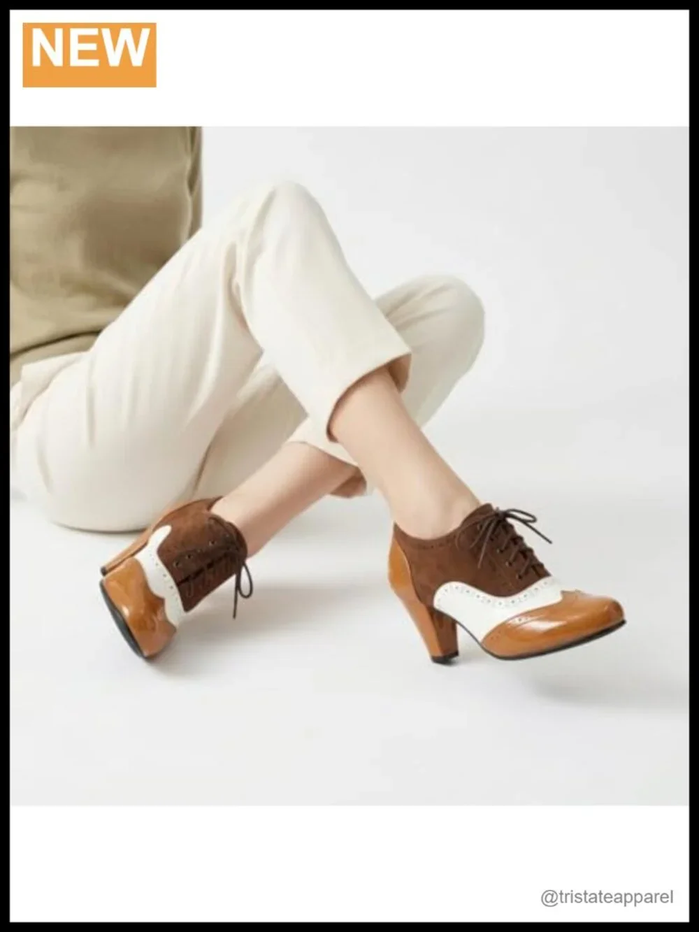 Women's Faux Leather Oxford Heels 1950s Mary Jane Platform Pumps
